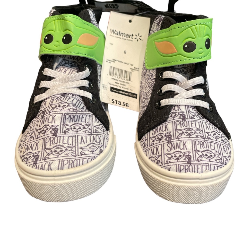 Boys Mandalorian Baby Yoda High Top Shoes